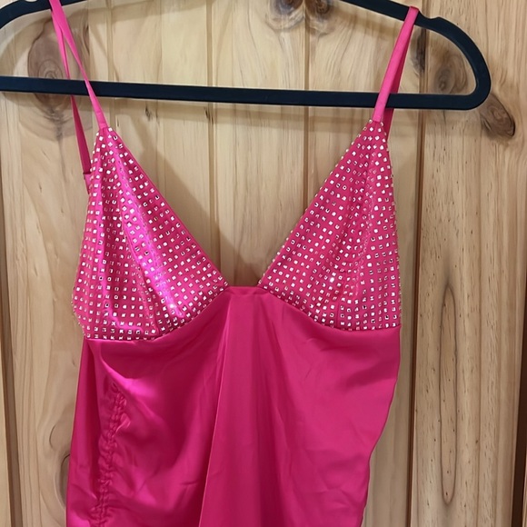 For Love And Lemons Mirage Mirrord Hot Pink Mini Dress or Lingerie M NWT - Picture 7 of 16